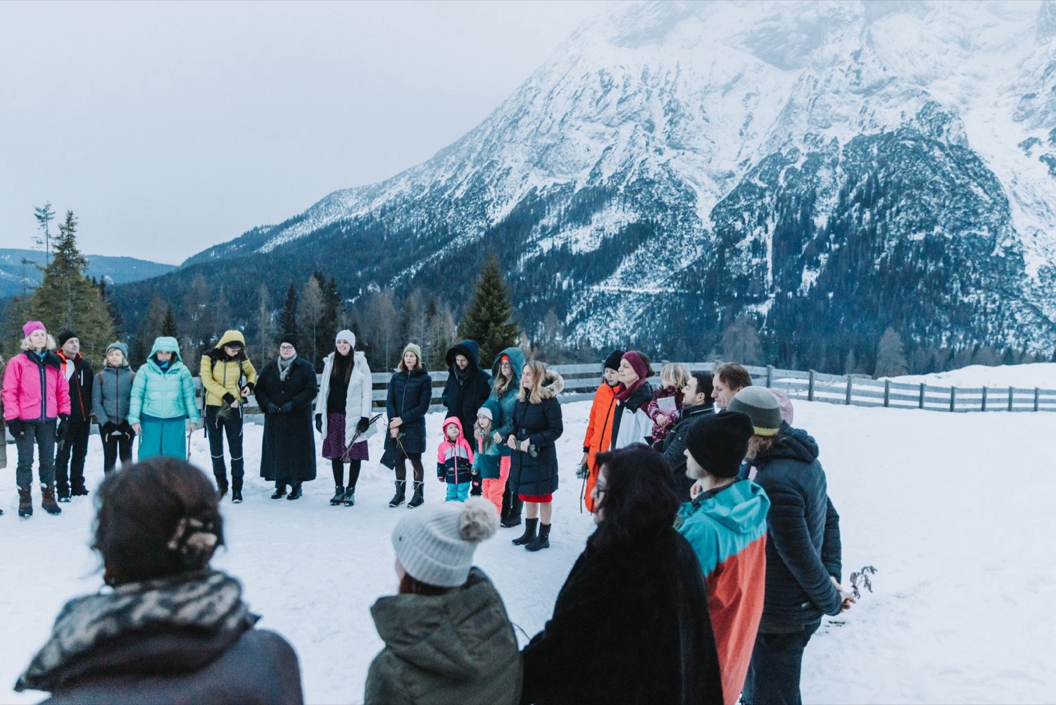 Community retreat in the snowy Austrian Alps